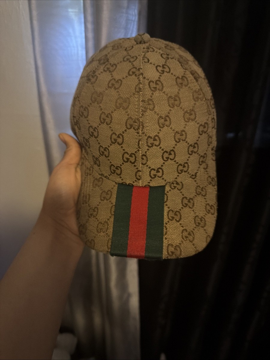 Gucci GG Canvas Baseball Cap Unisex Used with Tag Black/Navy | eBay