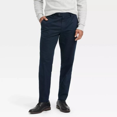 Men'sSlim Slim Trousers Goodfellow & Co Pants Navy 36x32