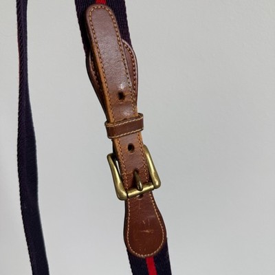 Dooney & Bourke Vintage 1980’s Equestrian Stripe Belt (EUC) Vintage Dooney & Bourke Wool Surcingle Belt Brass Buckle  main image 2