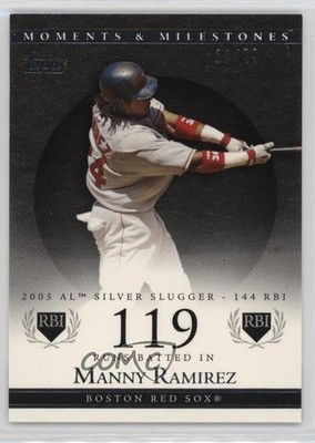 2007 Topps Moments & Milestones Black 18/29 Manny Ramirez #135 5n4