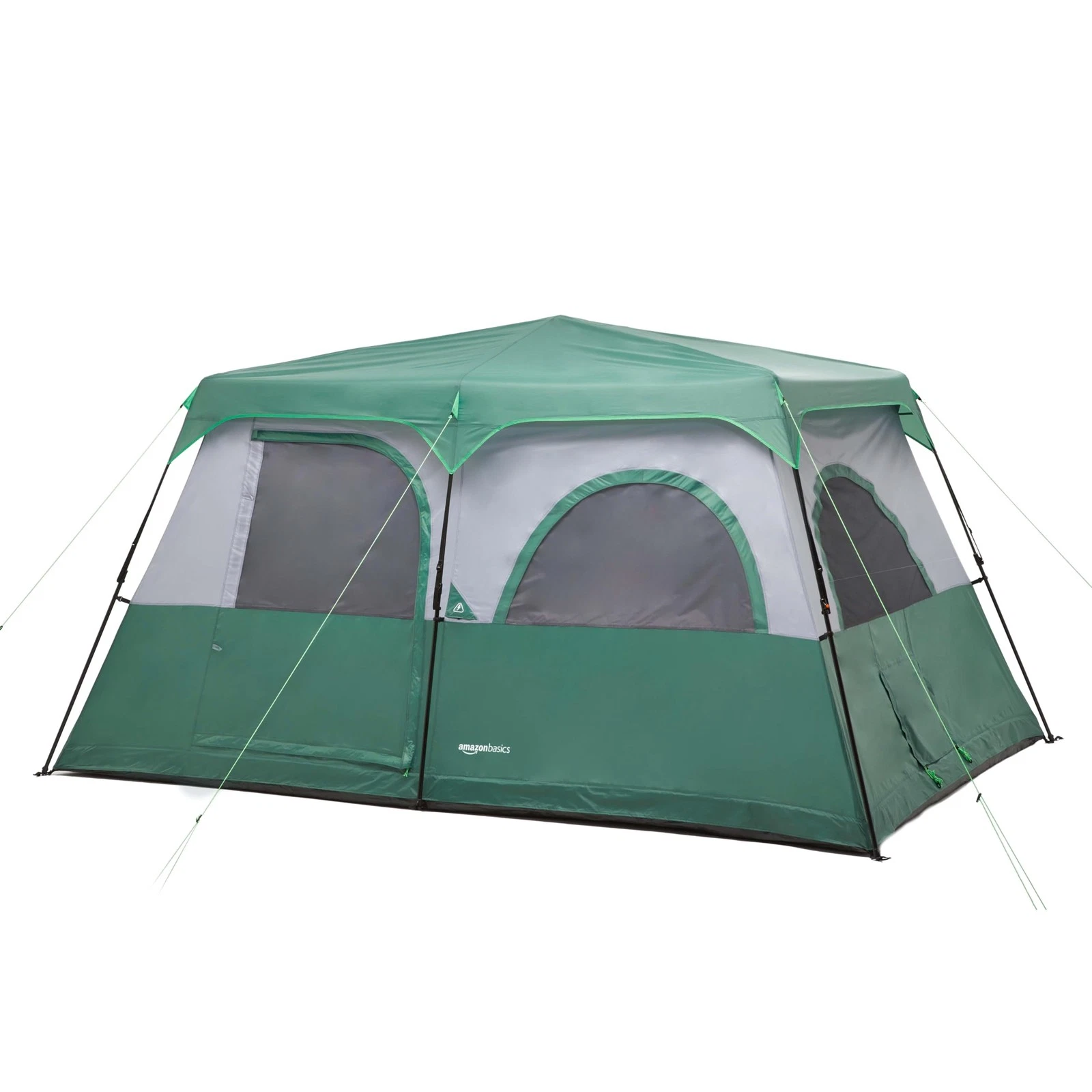 Basics 10-Person Instant Camping Tent with Rainfly, Easy Setup,