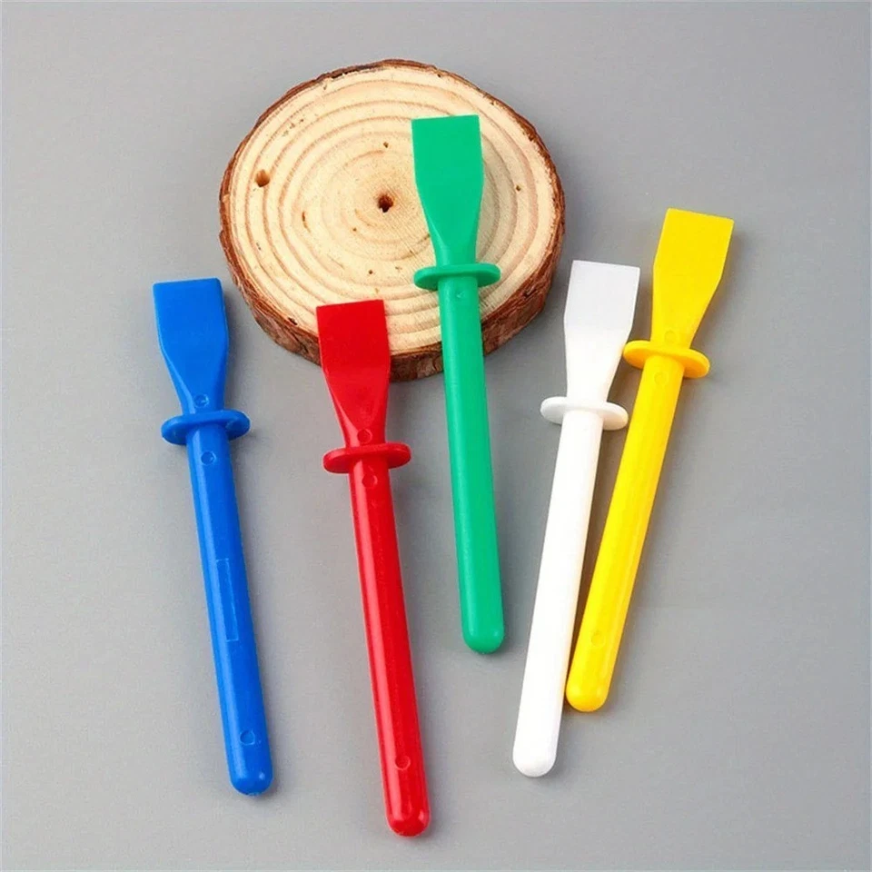 10X Coloured Plastic PVA Glue Paste Spreaders Adhesive Spatula Kids Art Craft - Image 3 of 4