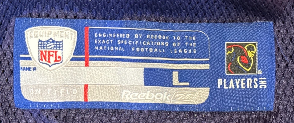 Camiseta De Colección Denver Broncos Champ Bailey #24 NFL Reebok Azul Naranja Para Hombre Grande Foto 4 de 4