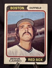 Bernie Carbo 1974 Topps #621 Boston Red Sox Card ROY EX+ 1970 Rookie Of The Year. rookie card picture
