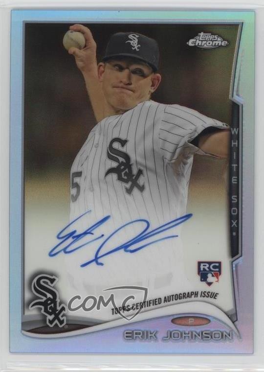 2014 Chrome Image Variation Blue Refractor Rookie /199 Erik Johnson Auto RC 8s6