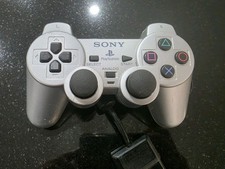 Genuine Oem Sony PS2 Dualshock 2 Controller Silver Playstation 2 Tested Read