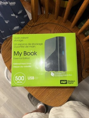 Western Digital External HD 500 GB My Book Essential Edition USB 2.0 New Sealed