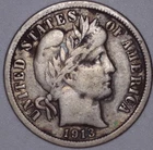 1913 Barber  Dime