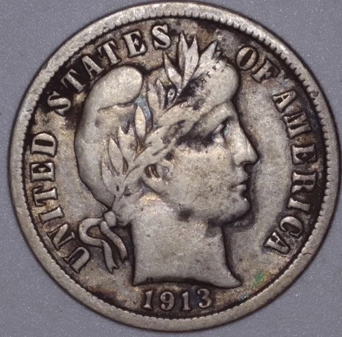 1913 Barber  Dime