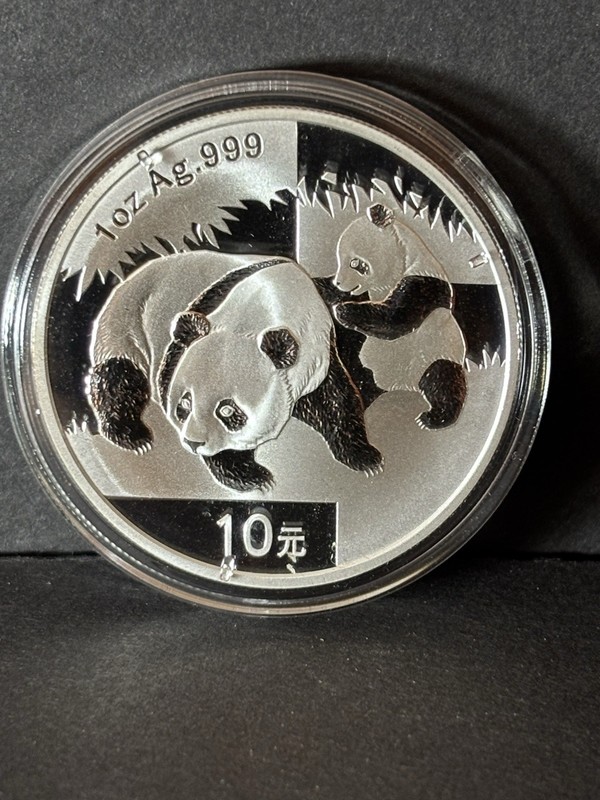 2008 CHINA PANDA Bamboo TEMPLE of HEAVEN Silver 10 Yuan Chinese Coin
