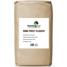 Morning Pep Monk Fruit Sweetener, Classic White Sugar Substitute 55lb