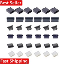 36 Count Silicone USB Port Protectors: Cover Micro USB  Type-C Safely