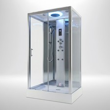 Insignia Steam Shower Cabin Enclosure 105 or 115 cm Screwless Tray Tri Jet Steam