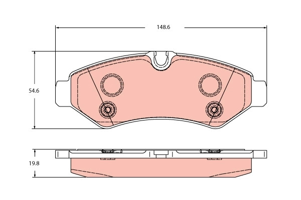 Bremsscheiben-BremsbeläGe-Kit TRW GDB2422 MERCEDES-BENZ 907 420 86 00-image