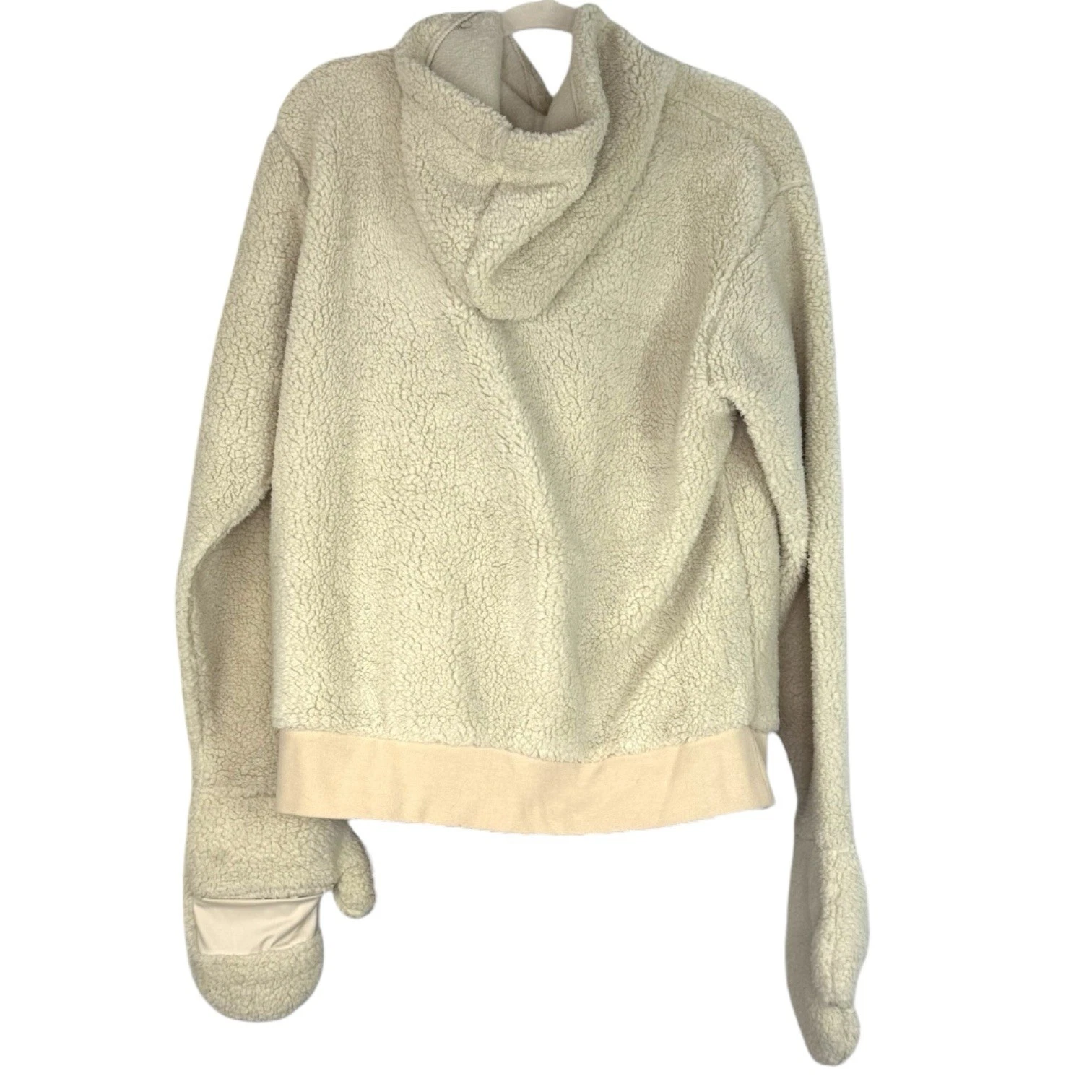 VETEMENTS FeeJays Maglione Pullover Donna in Pile Panna con Guanti Junior M