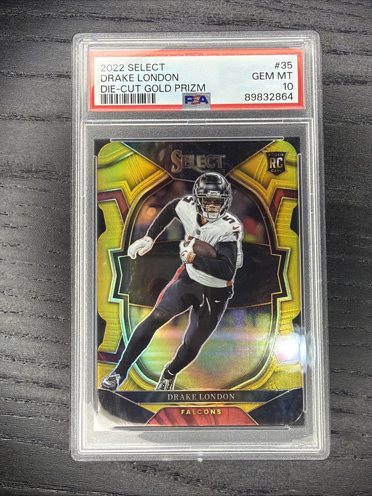 2022 Panini Select - Concourse Drake London #35 Gold Prizm /10 PSA 10