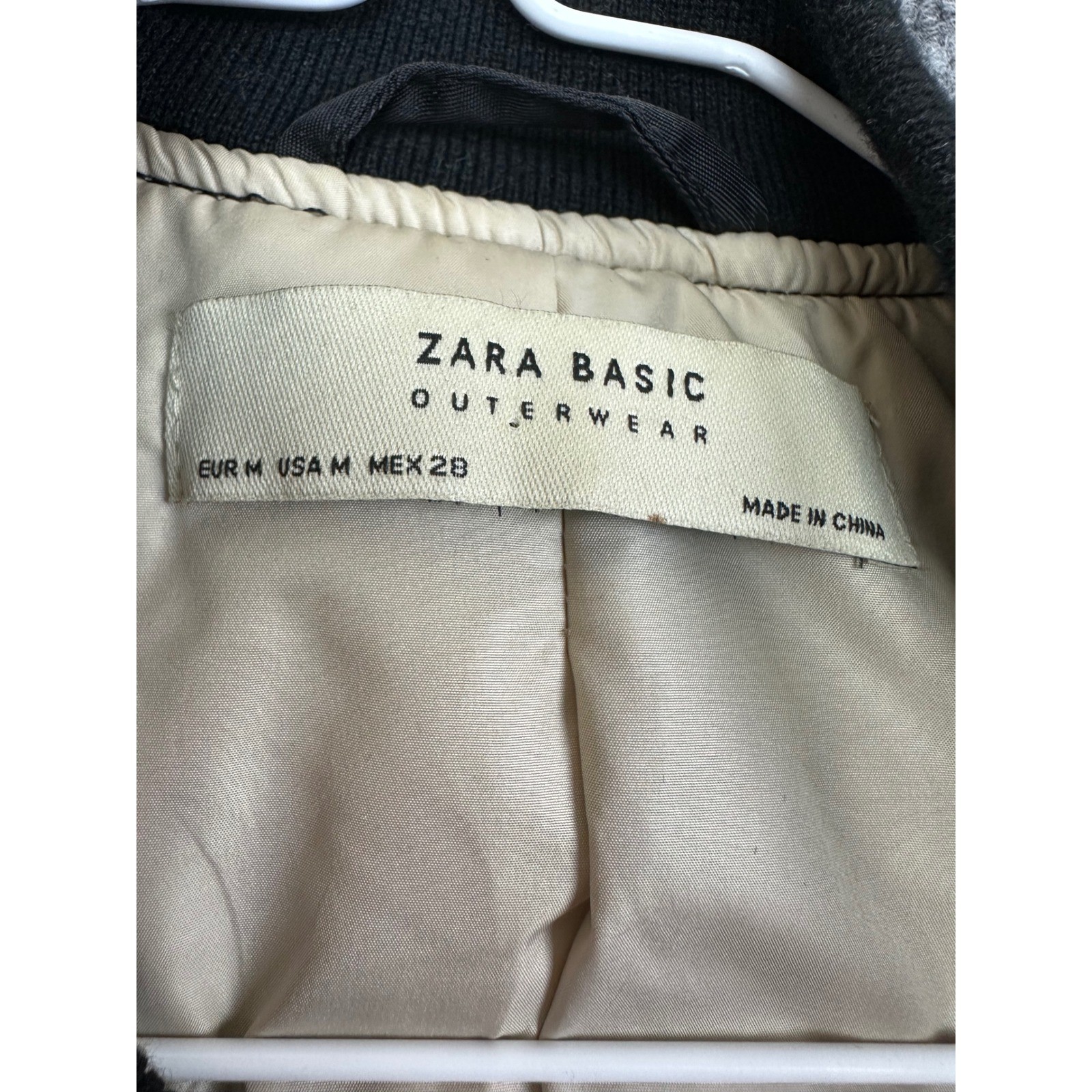 Zara Basic Outerwear Black Bomber Jacket Mens Med… - image 4