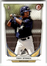 2014 Bowman Draft #DP111 Troy Stokes 1st Milwaukee Brewers Baseball