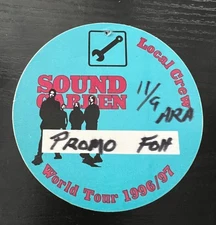 SOUNDGARDEN - 1996 TOUR - ARAGON BALLROOM CHICAGO BACKSTAGE PASS kw poster cd lp