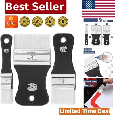 Durable 3-Pack Nylon Bristle Paint Brushes - Ideal for DIY & Professionals