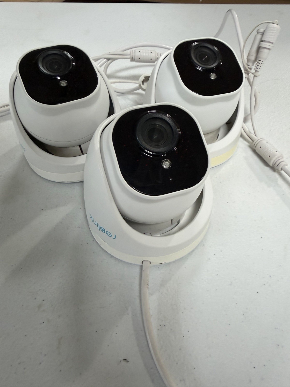 Three Reolink D500 5Mp Poe Outdoor Security Cameras With Nightvision &Amp; Detection