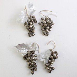 Lot of 4 Bunches of Silver Bells with Hanging Hooks