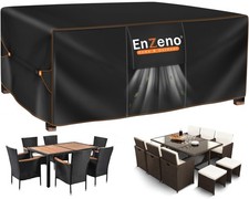 Enzeno Garden Furniture Cover Waterproof Outdoor Rectangular Table Covers 420D