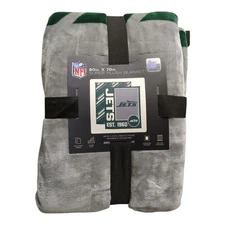 Logo Brands NFL Super Plush Blanket, 60inx70in, New York Jets