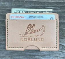Natural Vegtable Tan Leather Front Pocket Wallet - Norlund Axes