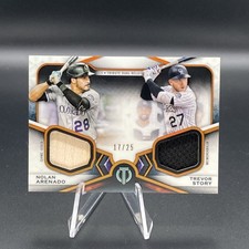 2021 Topps Tribute Baseball Nolan Arenado Trevor Story Dual Relics DR2-AS /25