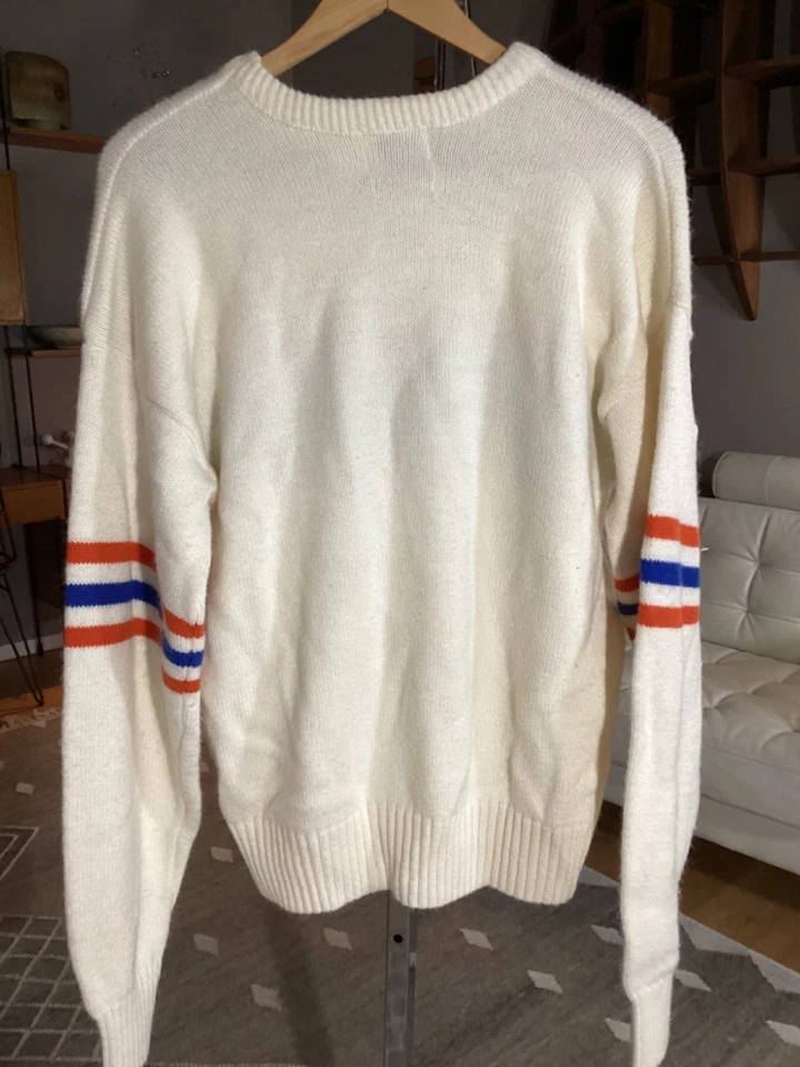 Vintage 1980s Cliff Engle NFL Denver Broncos knit Sweater Size medium - Image 4 of 4