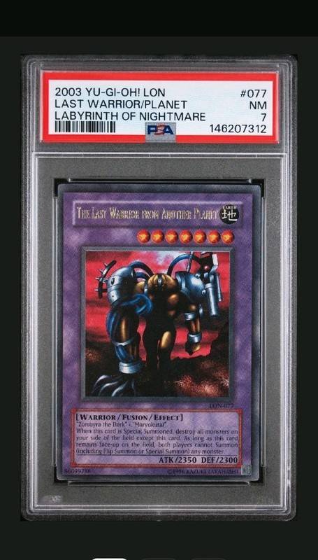 2003 Yu-Gi-Oh! LON LAST WARRIOR/ PLANET PSA7