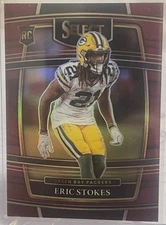 Eric Stokes RC #d/149 MAROON HOLO PRIZM 2021 Select #88 Packers Rookie Card 