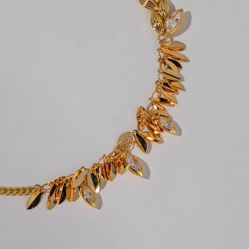 Gargantilla oreja trigo lentejuelas tweed estilo francés de inspiración vintage - diseño de nicho pequeño Foto 4 de 4