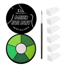 Green Face Body Paint, 6 Colors Body Paint SFX Makeup Palette