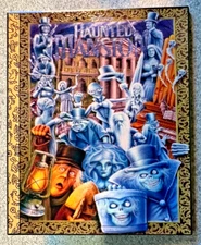 PIN HAUNTED MANSION HITCHHIKING GHOSTS 3" JUMBO FANTASY LITTLE GOLDEN BOOK NEW