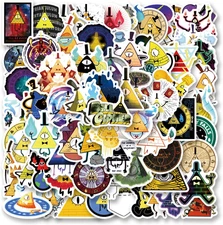 71Pcs Bill Cipher Cartoon Stickers Pack, Aesthetic Vinyl Waterproof Sticker Deca