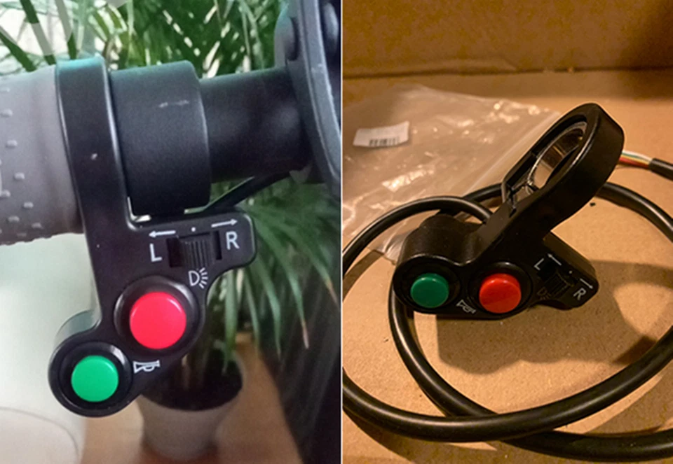 Alumínio 7/8"22MM interruptor de motocicleta guidão guidão guidão interruptor controle - Imagem 3 de 4