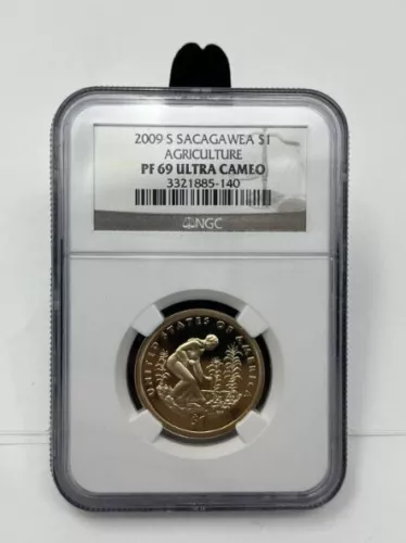 2009 S NGC Sacagawea Agriculture $1 PF 69 Ultra Cameo Dollar Coin
