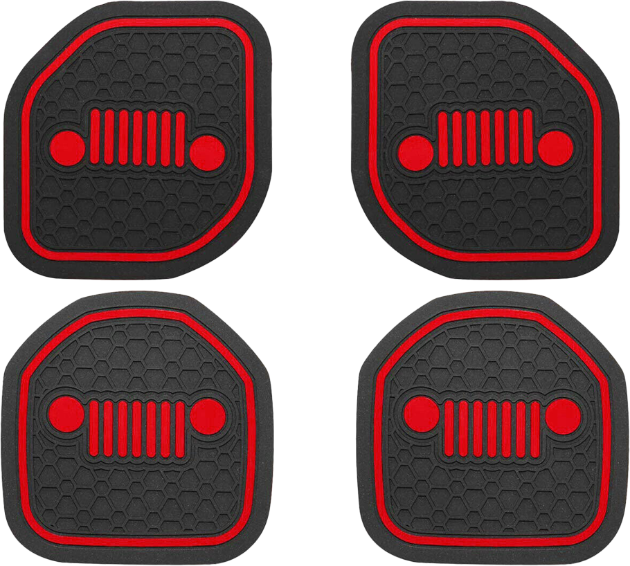 Cup Holder Inserts Coaster Red Fit 201822 Wrangler JL JLU 2022
