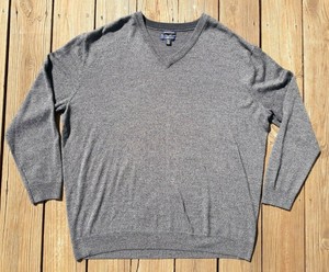 Club-Room-Mens-Size-2XLT-V-Neck-Pullover-Sweater-Merino-Wool-and-Acrylic