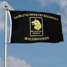1st Bn 27th Infantry Regiment Wolfhounds Flag Garden House Decor 3x5Feet