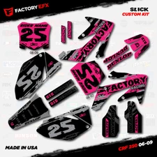 Gray & Pink Slick Racing Graphics Kit fits Honda CRF250R 06-09 Crf 250 Crf250