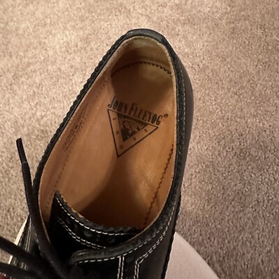 John Fluevog Gateway Brandenburg Black Lace-up Brogues Men display picture 3