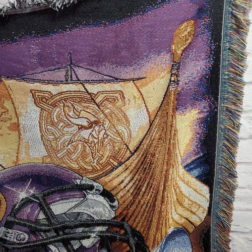 Minnesota Vikings NFL Woven Tapestry Throw Blanket 48"x60" - Picture 3 of 4