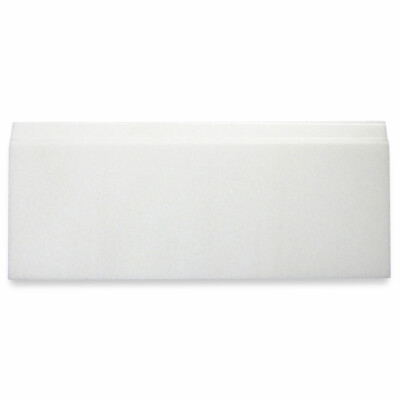 T12P Thassos White Marble Baseboard Trim Molding 5x12 Polished