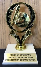 Baseball / Softball Trophy - Free Engraving - Assembly Required
