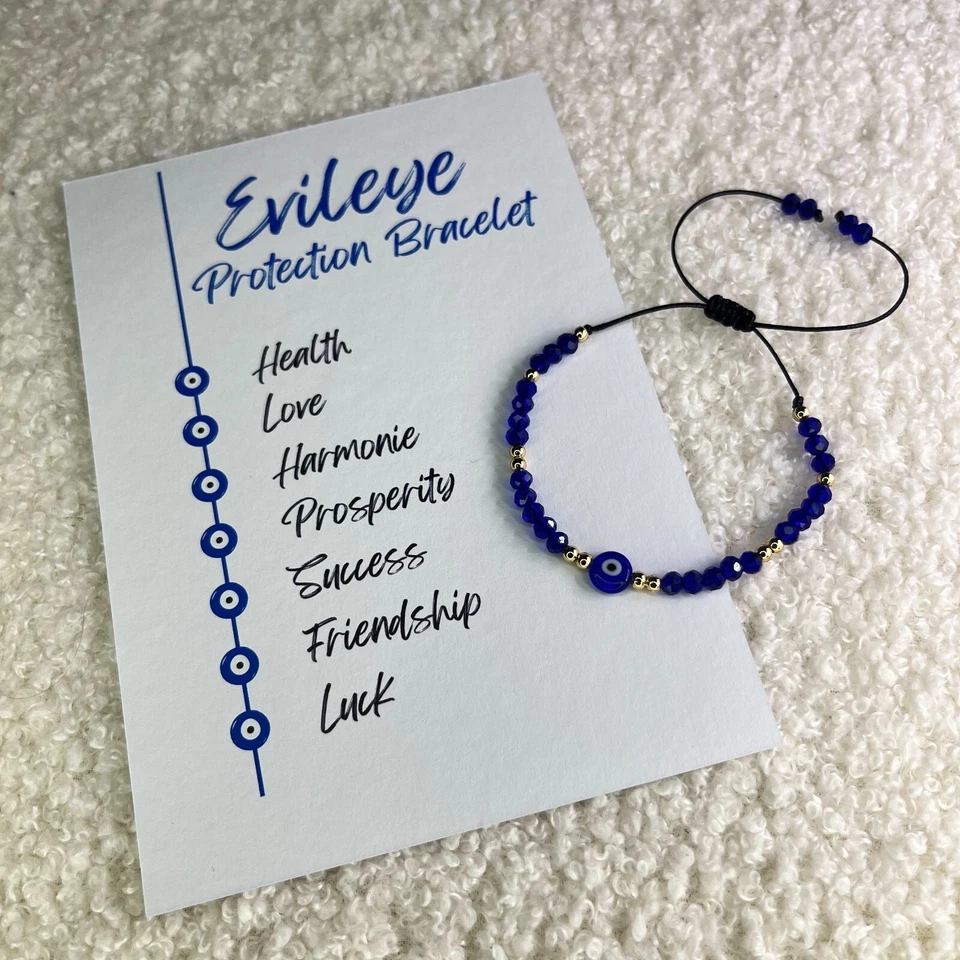 Blaues Böses Auge Armband Nazar, Mal De Ojo Perlenarmband, Boncuk Perlenarmband - Bild 3 von 4