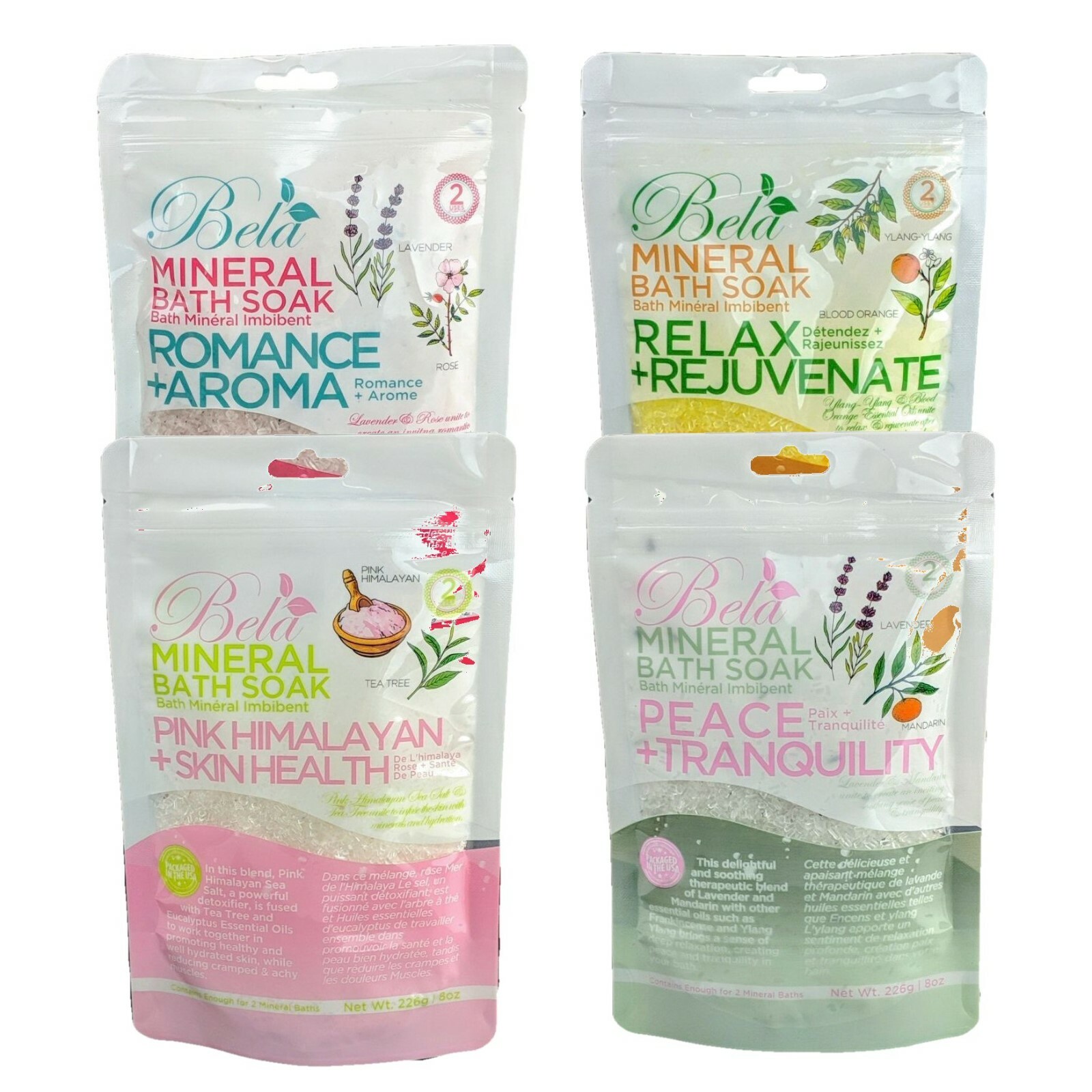 Bela Mineral Bath Salts Spa Day Assortment 4pk eBay