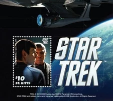 Saint Kitts 2016 - Star Trek - Souvenir Stamp Sheet - Scott #942 - MNH